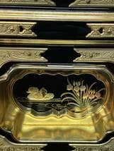 限定値下　美品の箱　仏壇部品　木製　本金箔　金具付き　蒔絵　6059