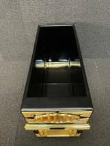 限定値下　美品の箱　仏壇部品　木製　本金箔　金具付き　蒔絵　6059
