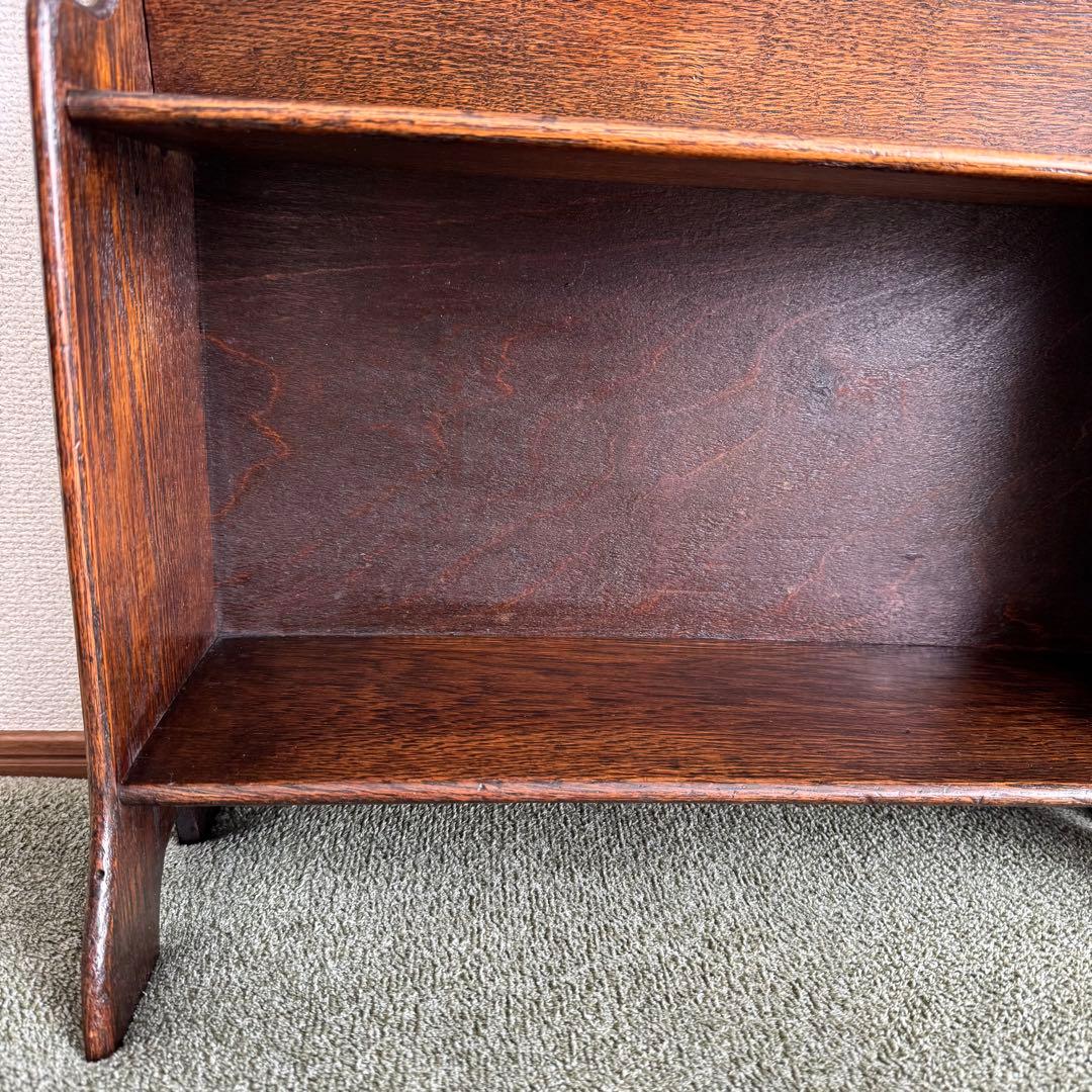 英国　アンティーク　木製　マガジンラック　本棚　収納　シェルフ　イギリス