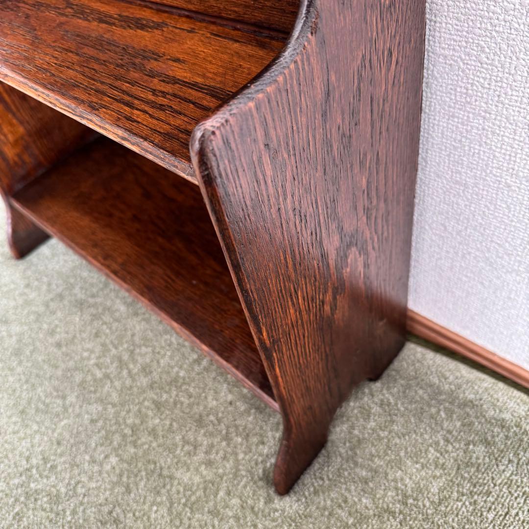 英国　アンティーク　木製　マガジンラック　本棚　収納　シェルフ　イギリス