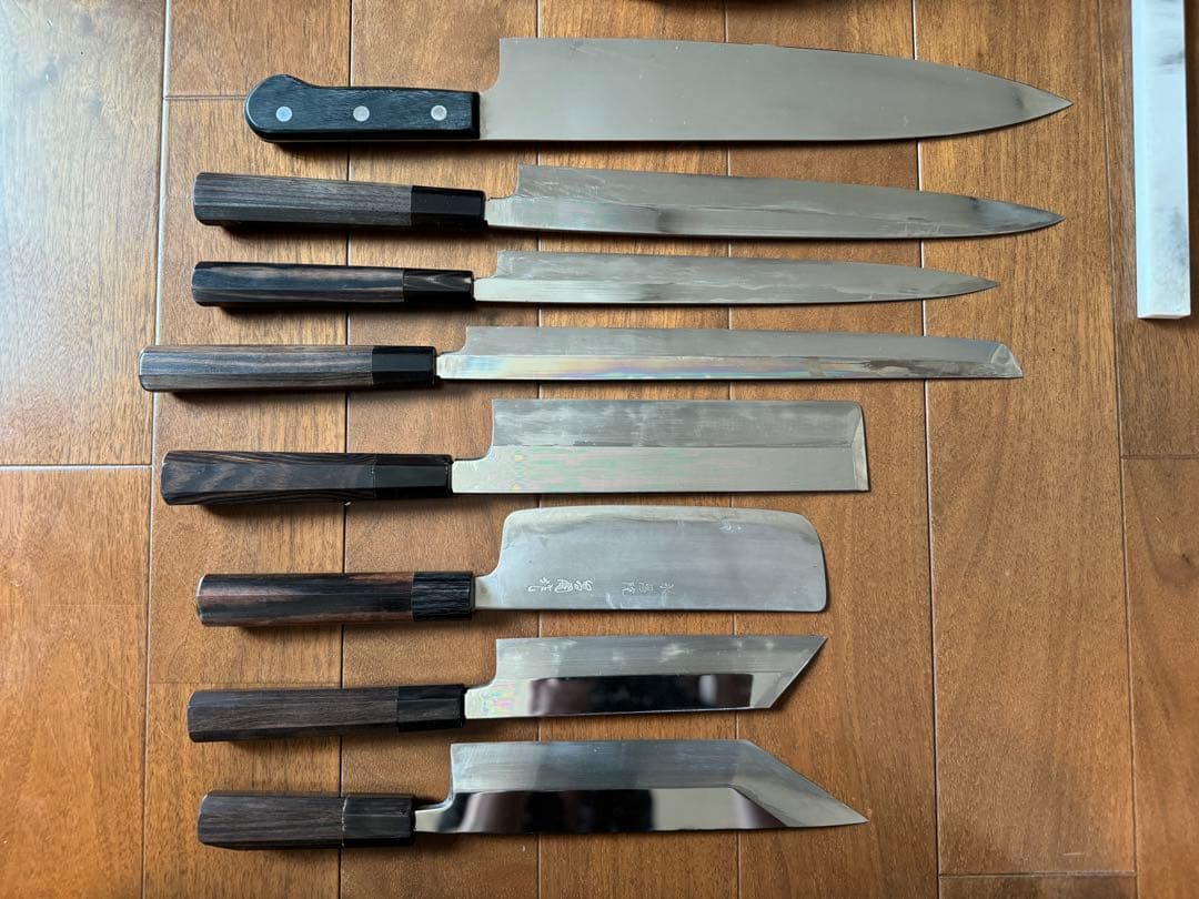 左利き用包丁セット 13本収納 ケース付き