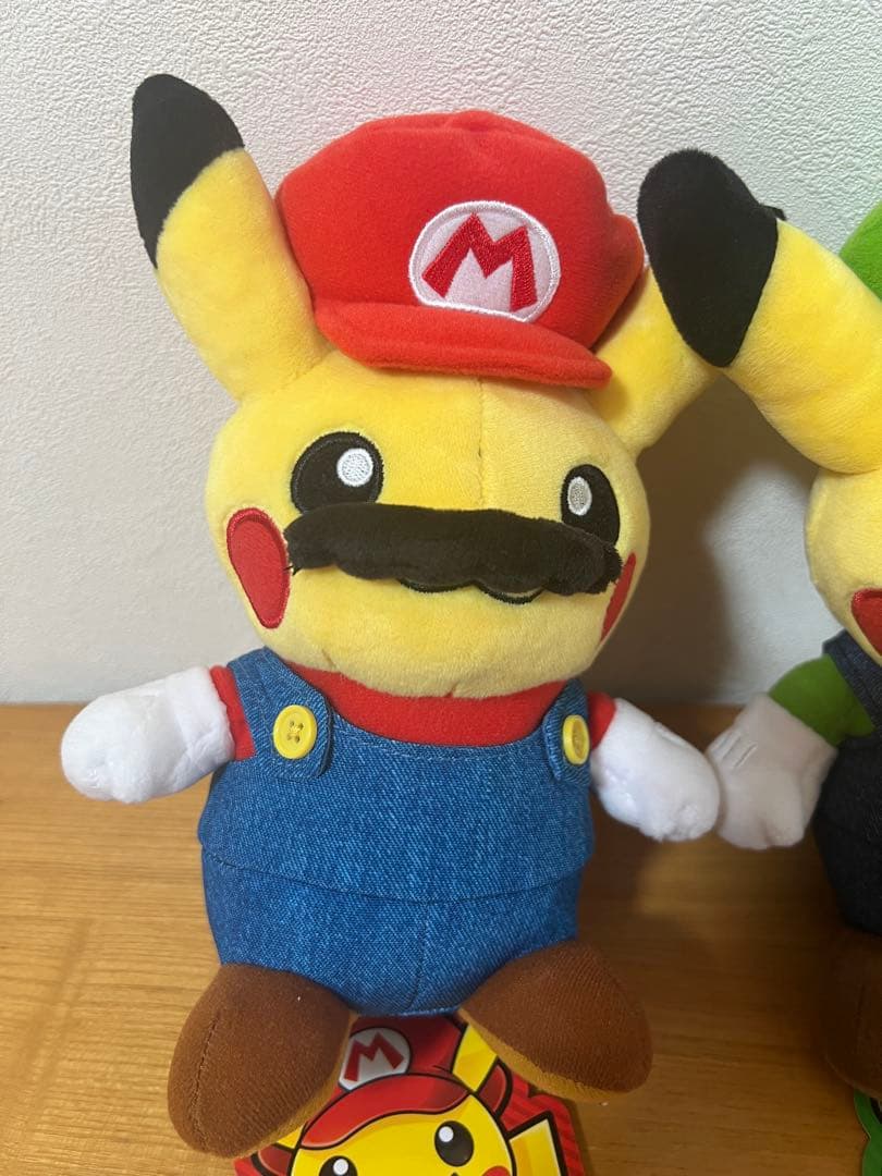 マリオ ピカチュウ ぬいぐるみ　マリオ、ルイージ2体セット