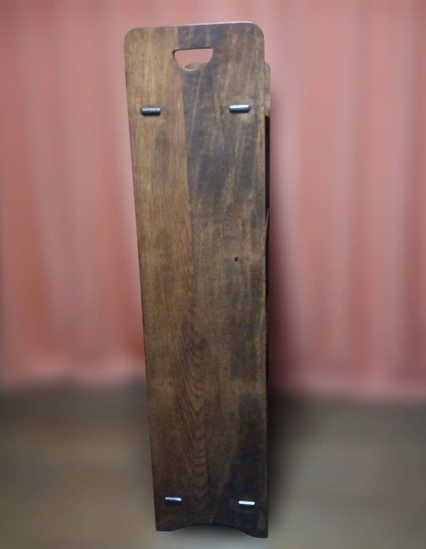 【N】高級アメリカンヴィンテージ ウッドラック シェルフ 茶 4段