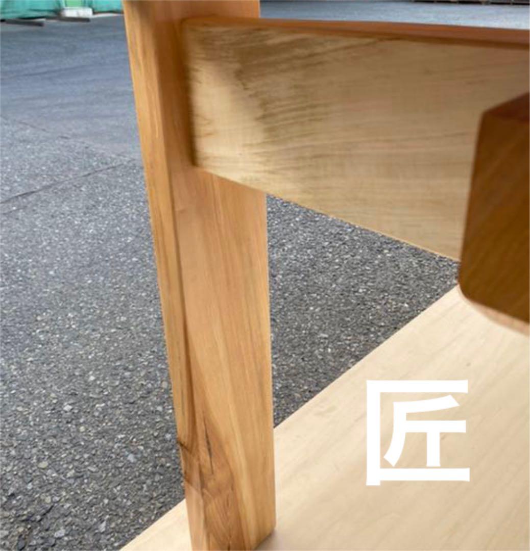 即購入OK] 栃(とち)ダイニングテーブル 総無垢材極上杢 新品未使用