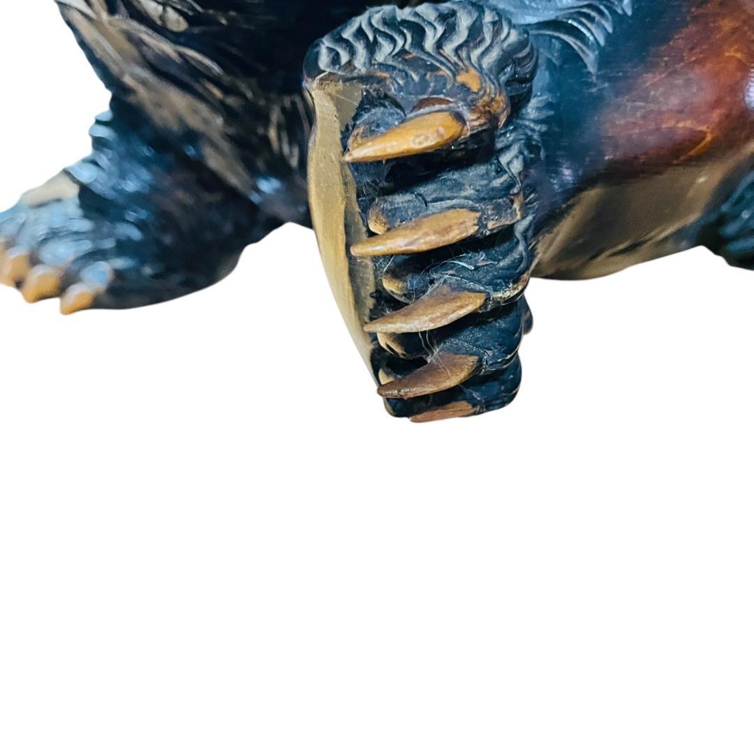 木彫り 熊 成田光雄 伝統工芸 アイヌ 八雲 レリーフ オブジェ