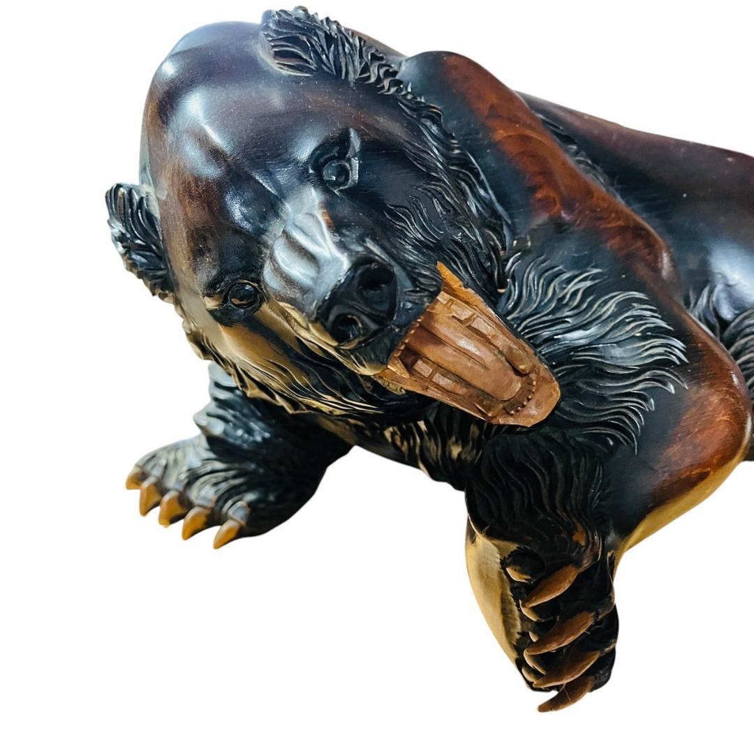 木彫り 熊 成田光雄 伝統工芸 アイヌ 八雲 レリーフ オブジェ