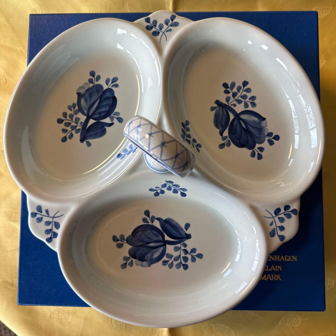 ロイヤルコペンハーゲン トランクェーバー 3パートディッシュ