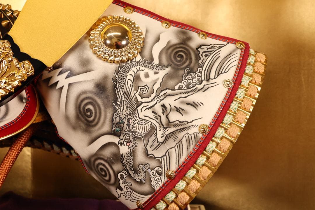 大野龍玉作　伝統工芸品　大鍬形龍前立兜　国宝写　節句　五月　33号 BJ187