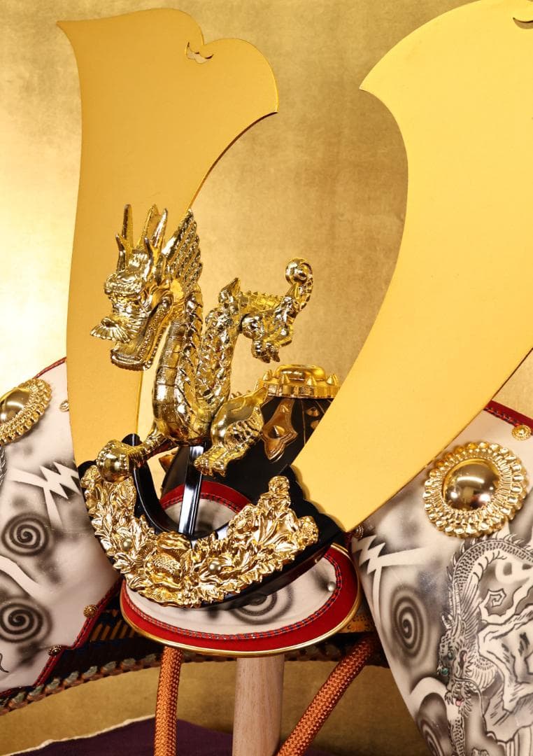 大野龍玉作　伝統工芸品　大鍬形龍前立兜　国宝写　節句　五月　33号 BJ187