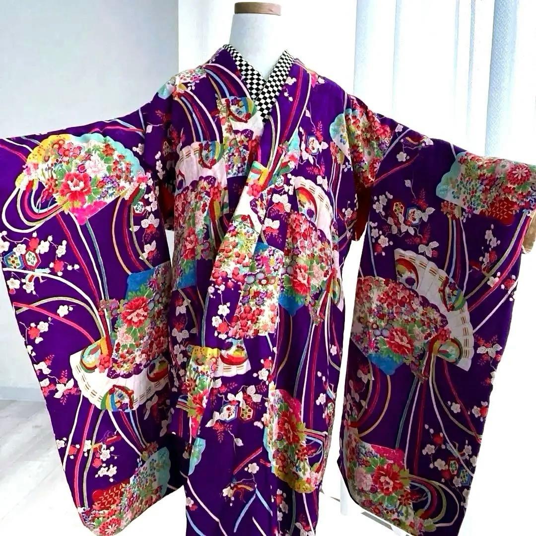 アンティーク着物　子供用　七五三 大正ロマン　正絹　女の子　No.50