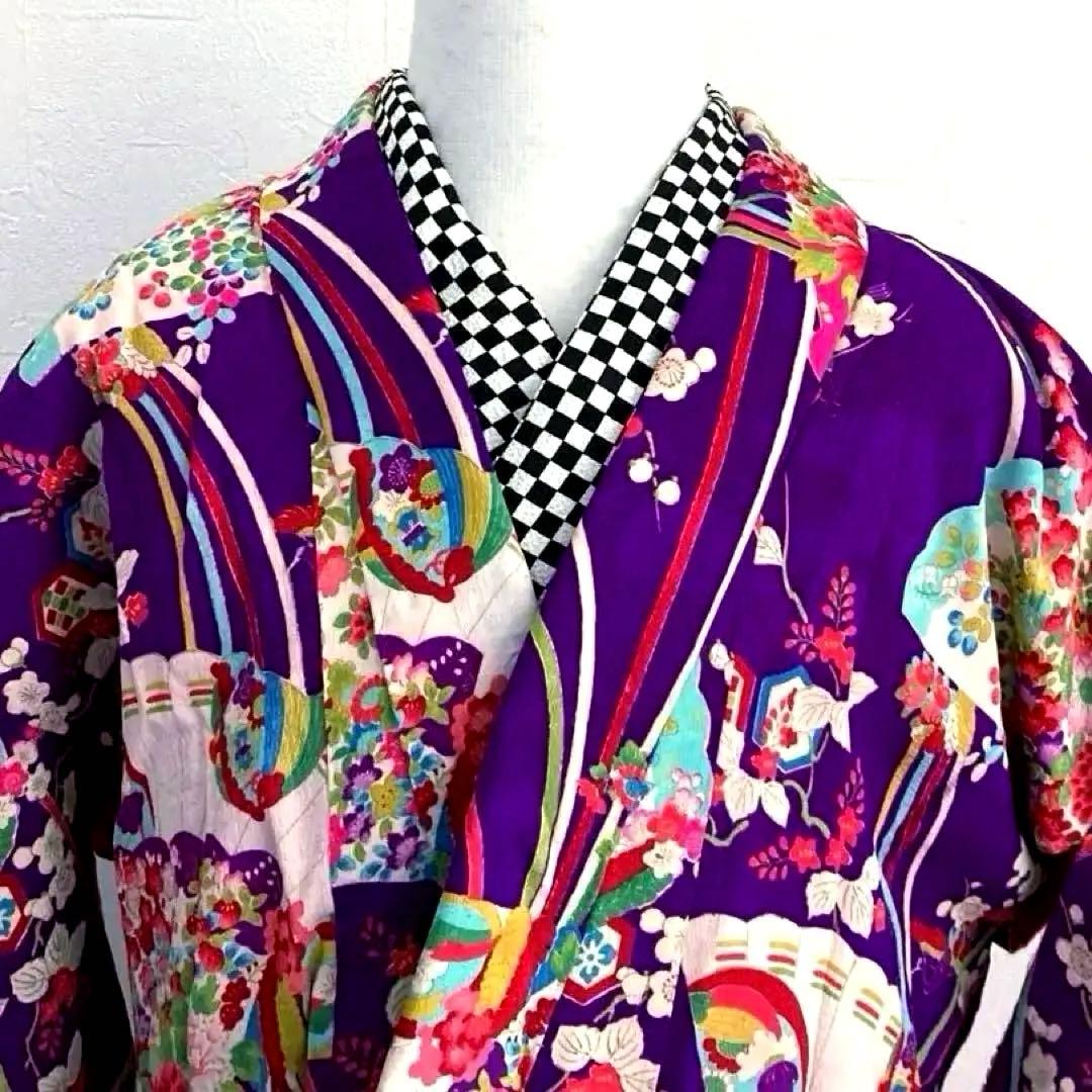 アンティーク着物　子供用　七五三 大正ロマン　正絹　女の子　No.50