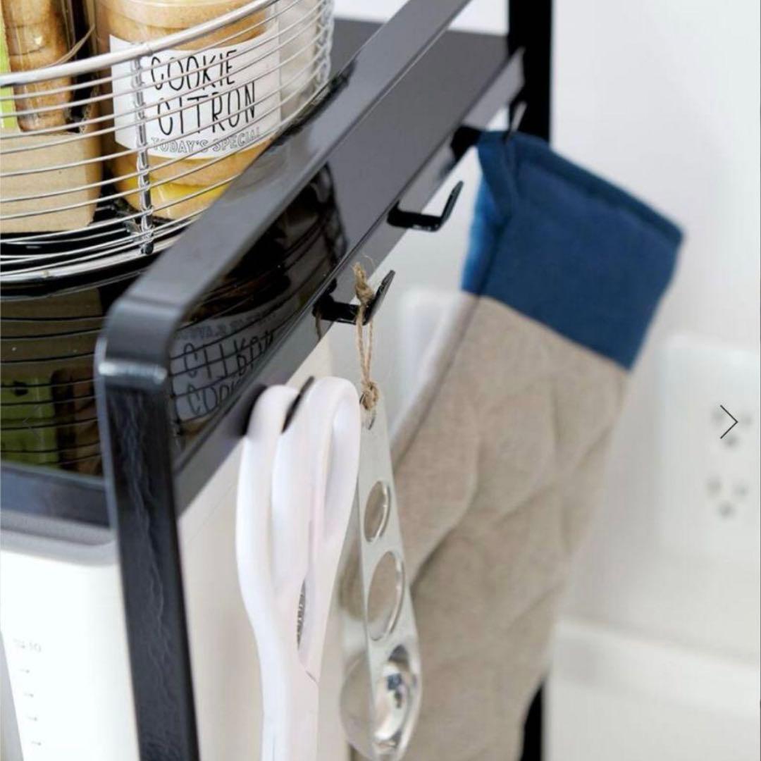 ジャーナルスタンダードファニチャー 電子レンジ 収納ラック マットブラック 黒