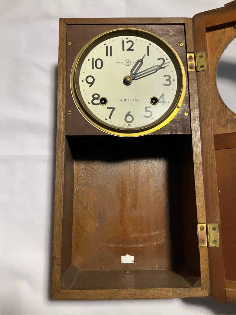 SEIKOSHAアンティークゼンマイ時計　稼動品