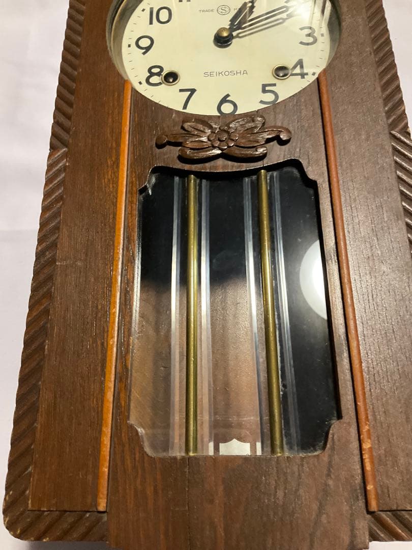 SEIKOSHAアンティークゼンマイ時計　稼動品