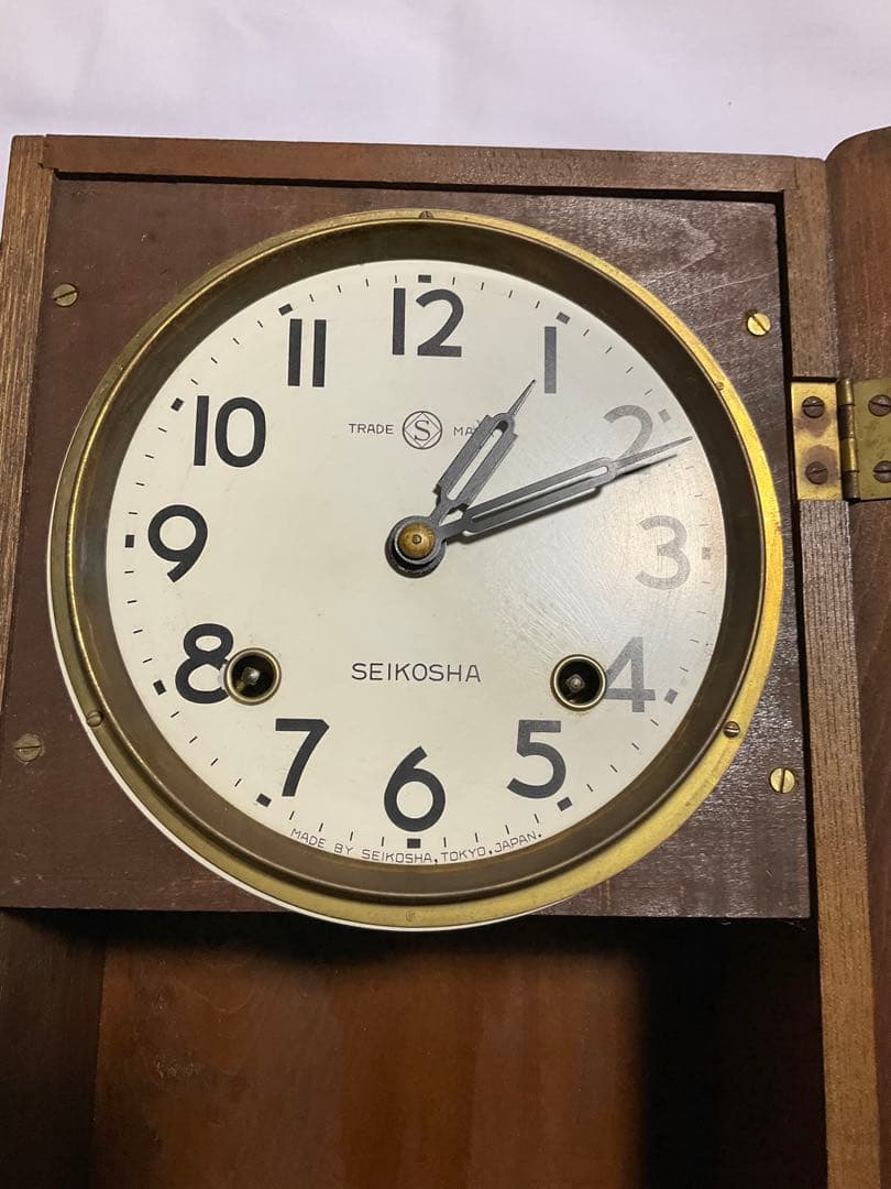 SEIKOSHAアンティークゼンマイ時計　稼動品