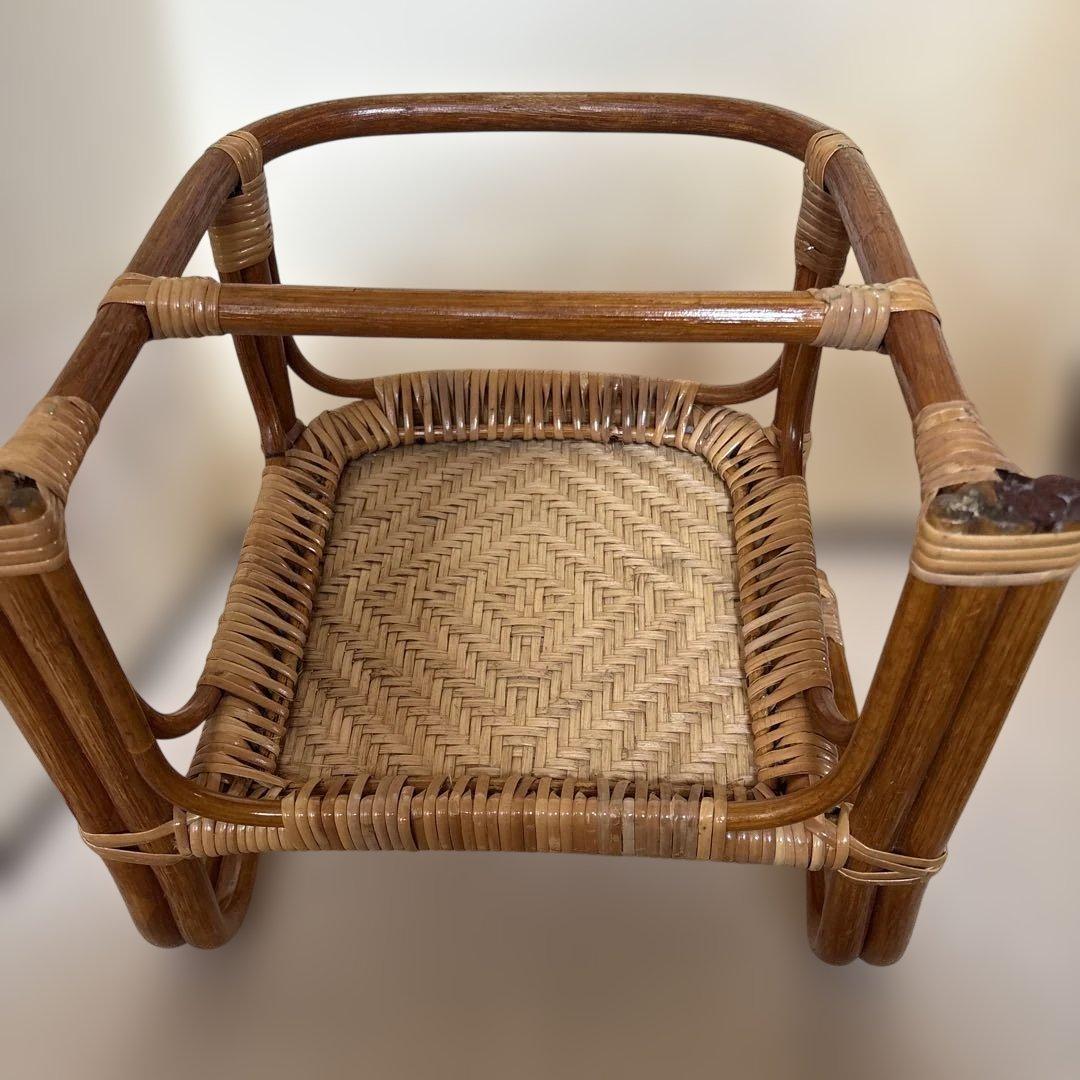 子供用ラタン アームチェア ナチュラル 日本製手作り