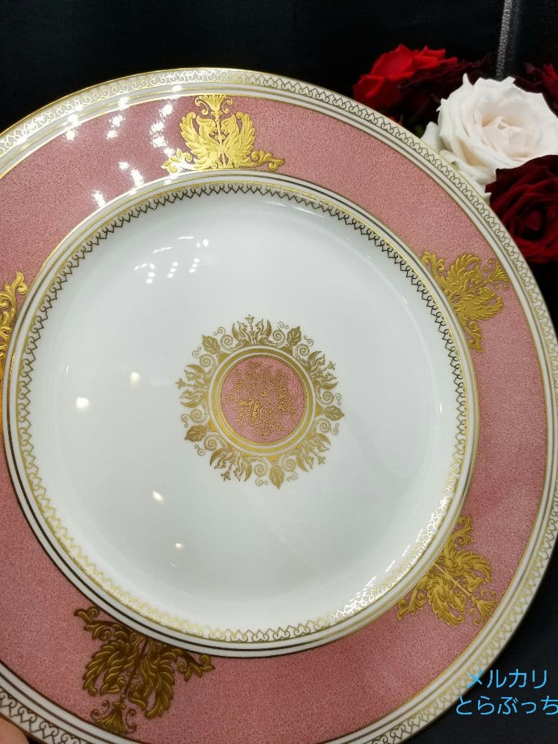 ウェッジウッド　コロンビア　ピンク　プレート