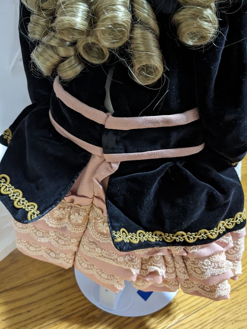 ロングフェイスジュモー　アンリ　ドール　人形　青目　アンリドール　ドレス　金髪