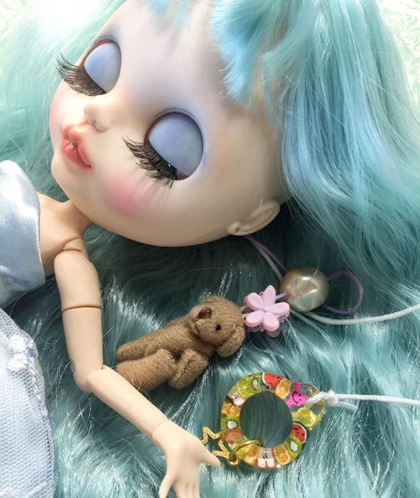 ゆめかわ♡♡♡✨ブルーウェーブスーパーロングヘア✨ガラスアイ