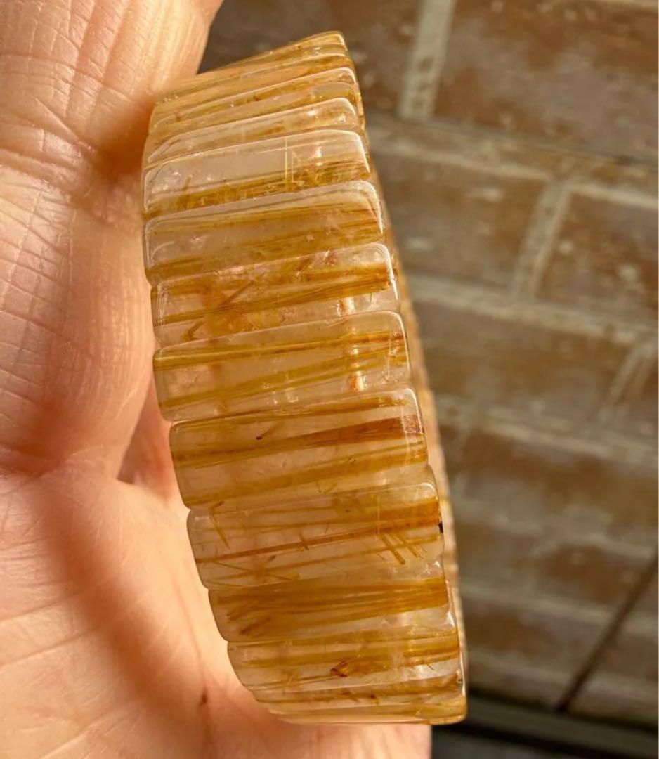 タイチンルチル ルチルクォーツ バングル 天然石 ブレスレット