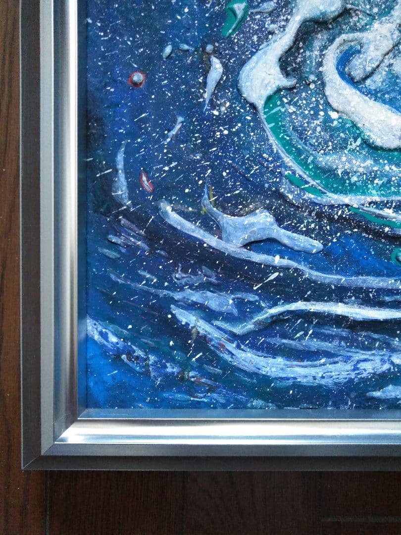 日本画　創作画　頭の中に住む宇宙