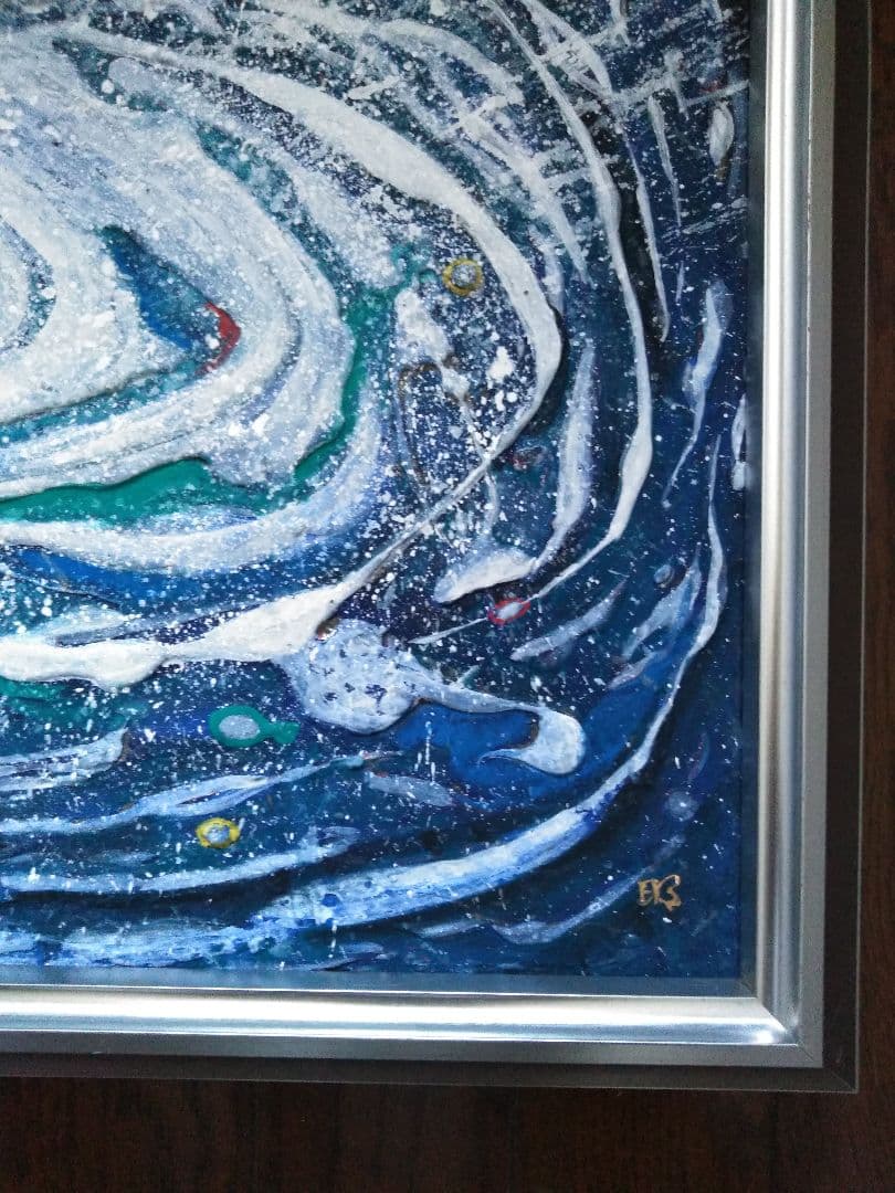 日本画　創作画　頭の中に住む宇宙