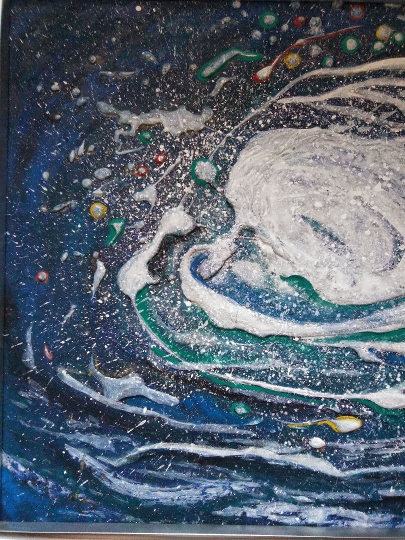 日本画　創作画　頭の中に住む宇宙