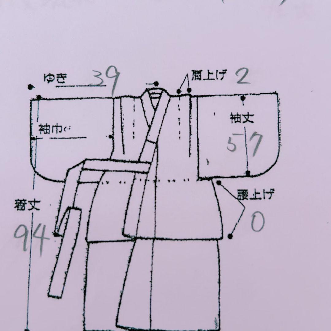美品　フルセット 七五三3歳　赤地　草履　巾着　長着×襦袢×被布　箱入り　藤扇梅