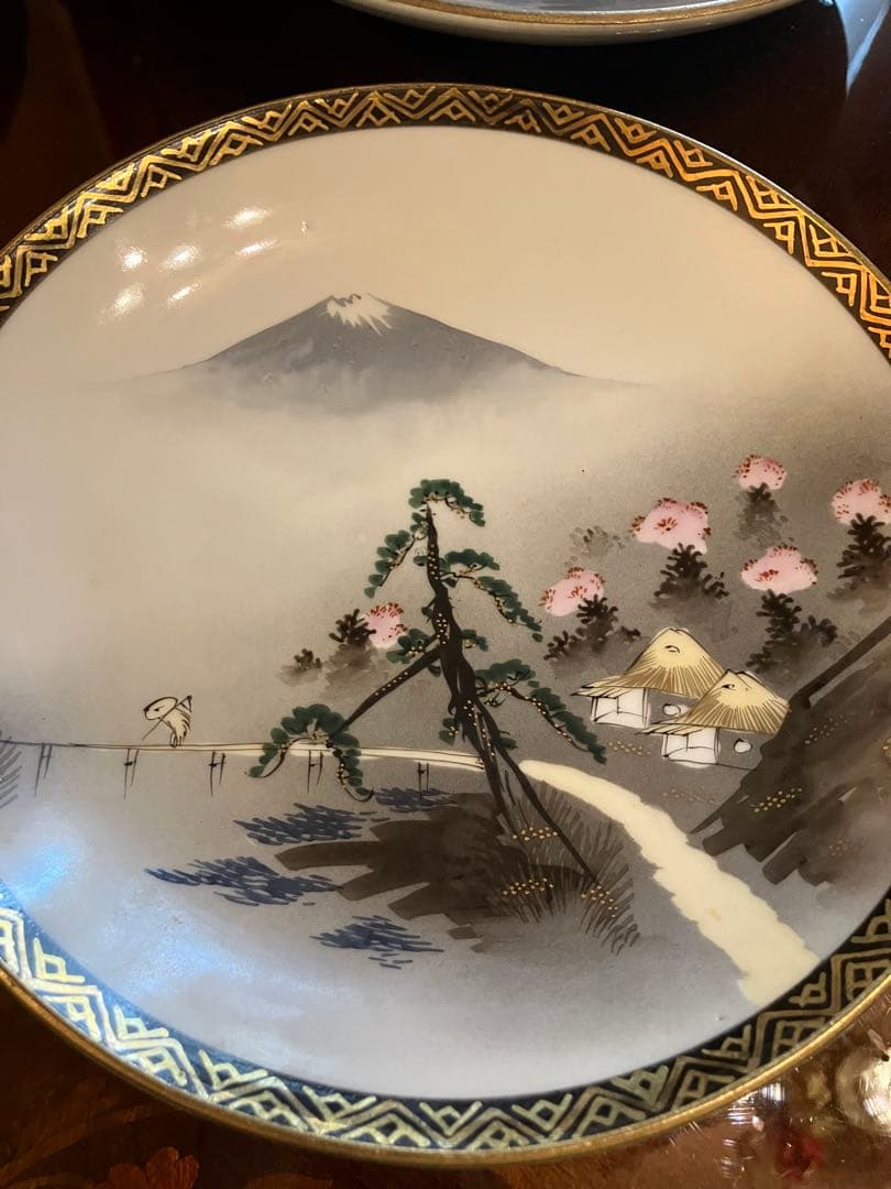 最高級　九谷焼8種5客用フルセット　金彩　縁起　　古九谷　お膳