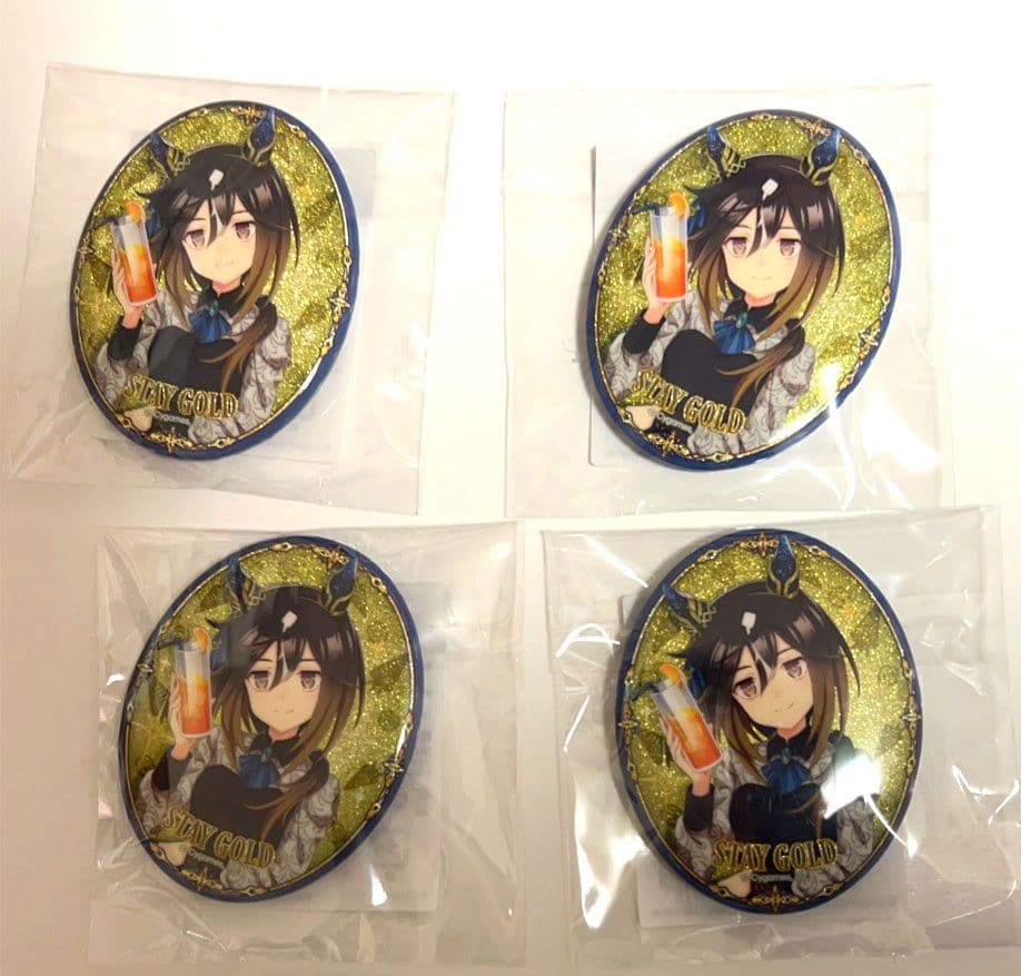 ウマ娘 4.5周年 グリッター缶バッジ ステイゴールド - メルカリ
