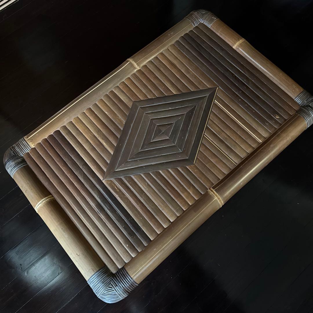 最終価格　バリ島　ハンドメイド　ブラックバンブー　センターテーブル　ローテーブル