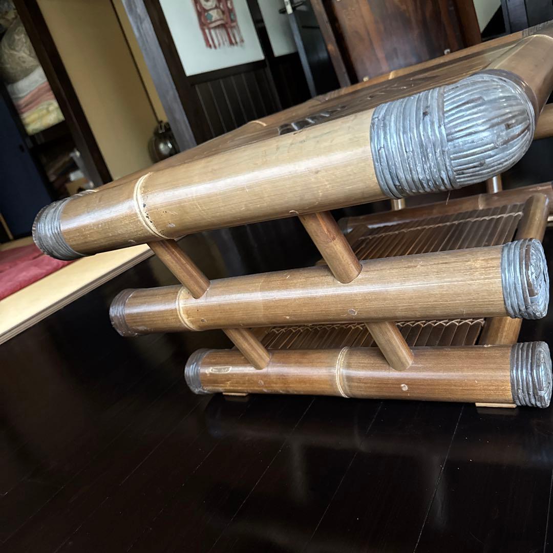 最終価格　バリ島　ハンドメイド　ブラックバンブー　センターテーブル　ローテーブル