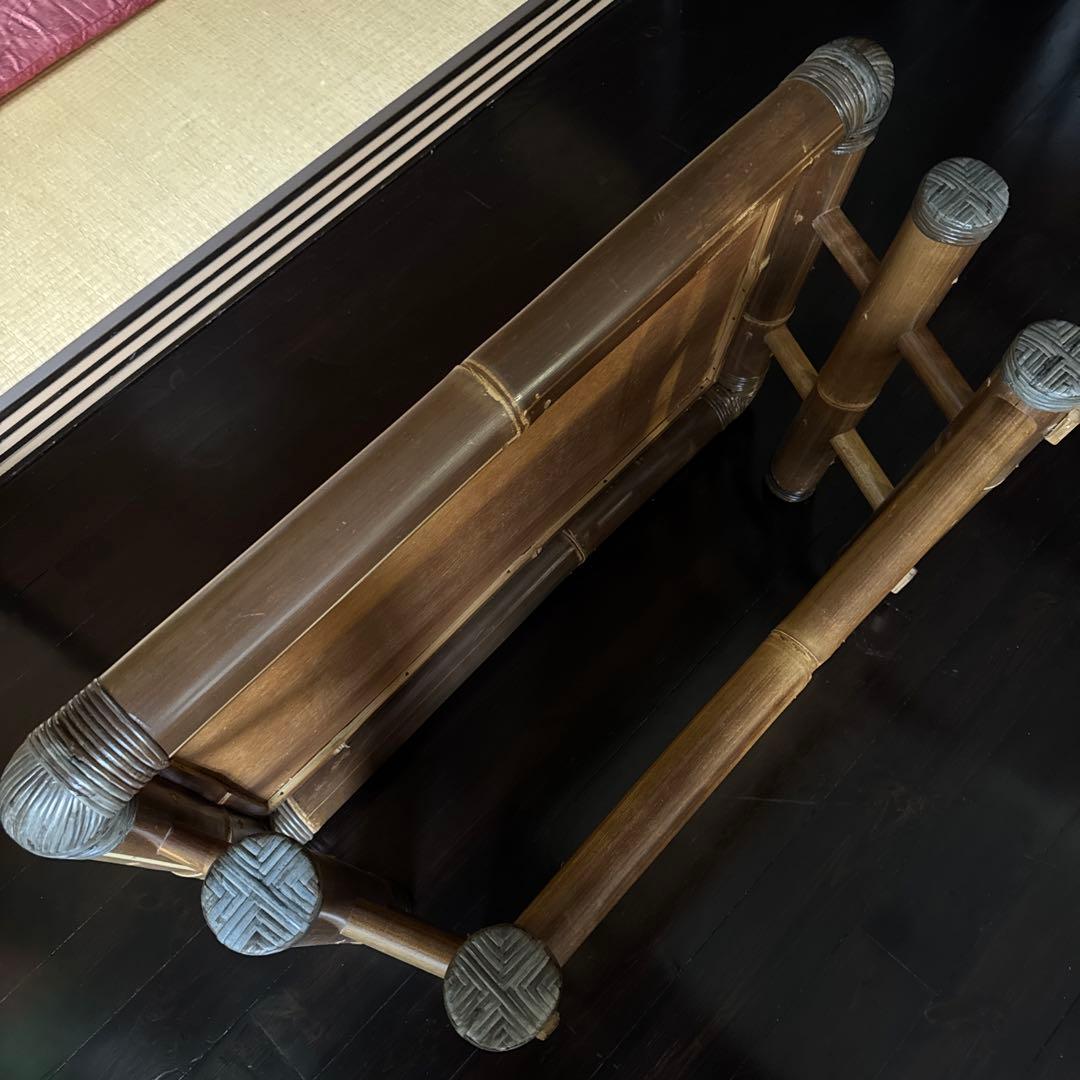 最終価格　バリ島　ハンドメイド　ブラックバンブー　センターテーブル　ローテーブル