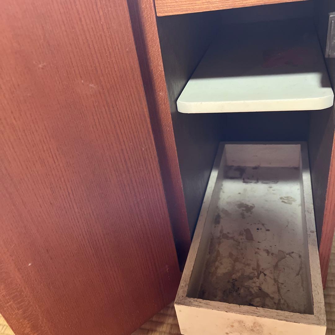 三面鏡 ブラウン木製ドレッサー 鏡台 化粧台　昭和　レトロ家具