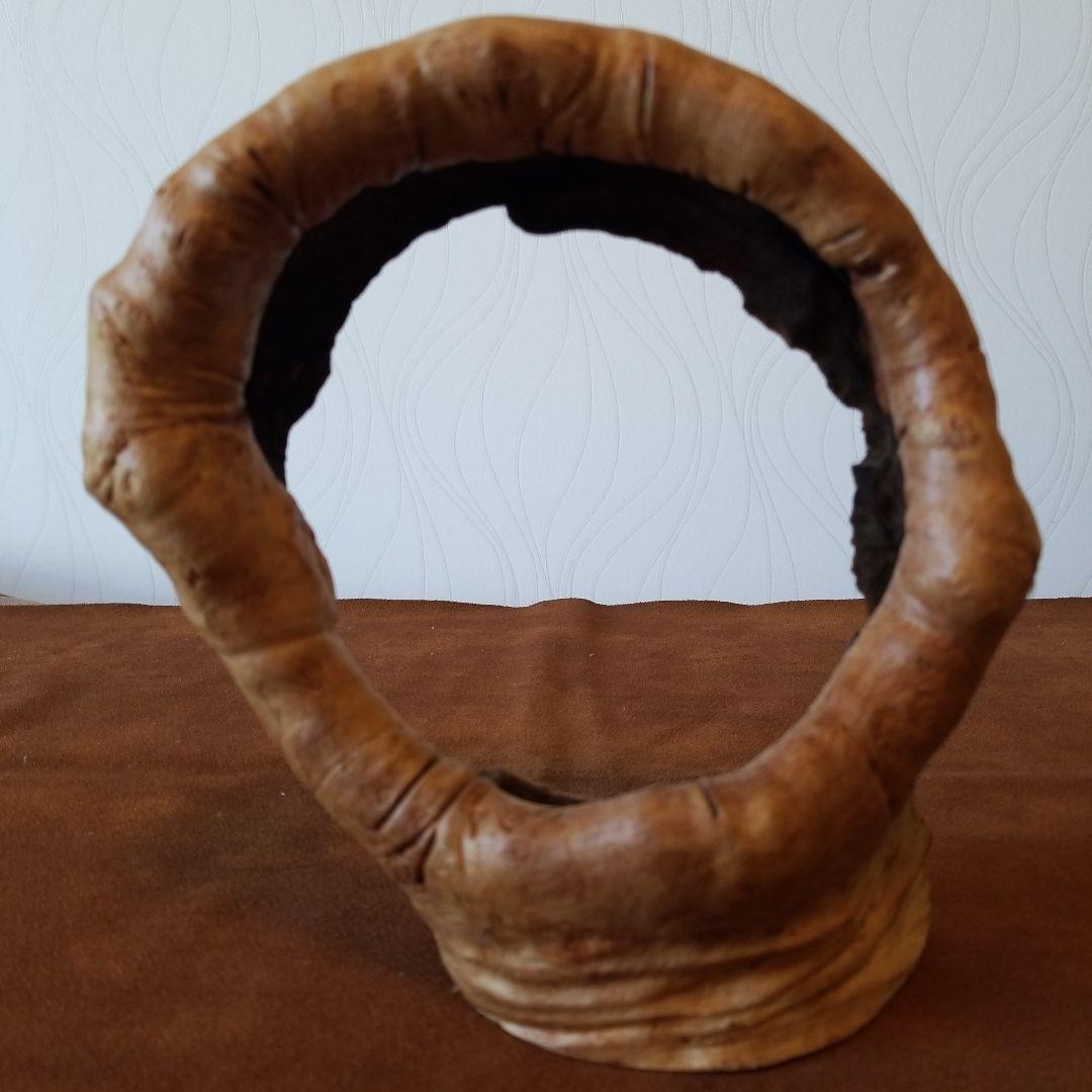 置物オブジェ　欅けやき《全て丸くおさまる》稀少！