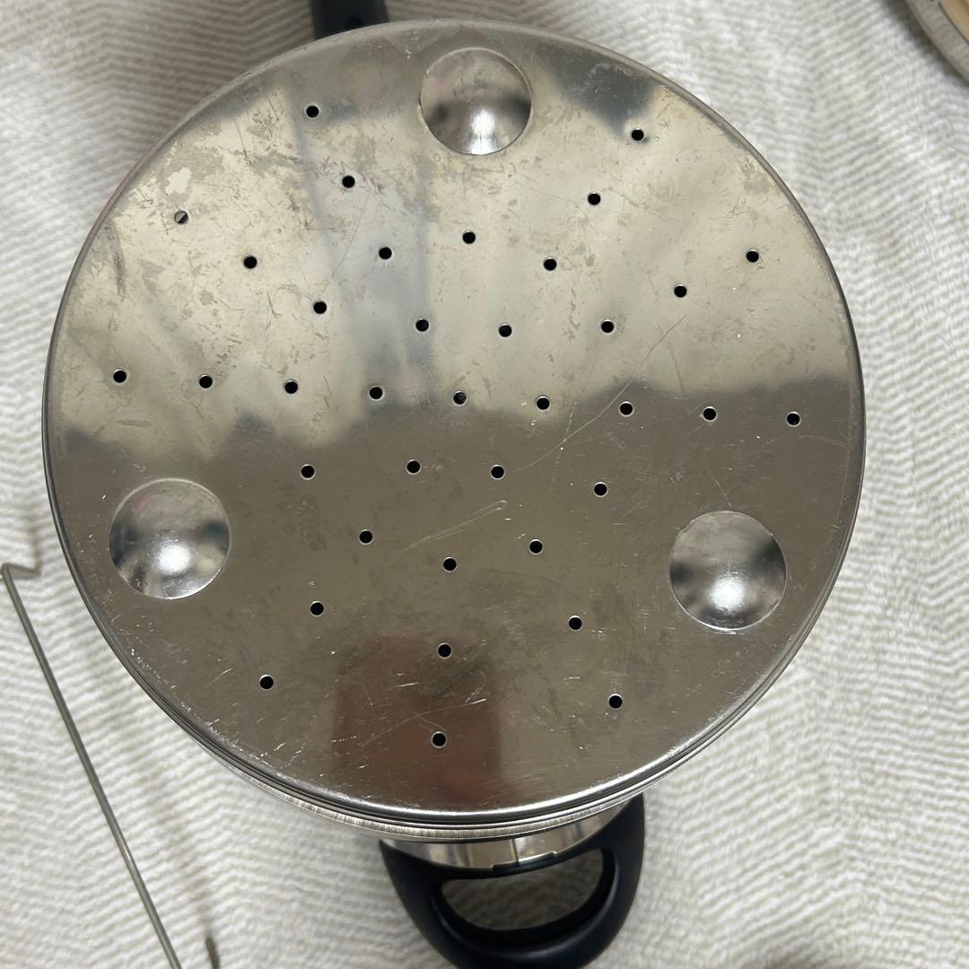 ステンレス圧力鍋 蒸し器付き　フィスラー　vitavit 6リットル　レシピ本付