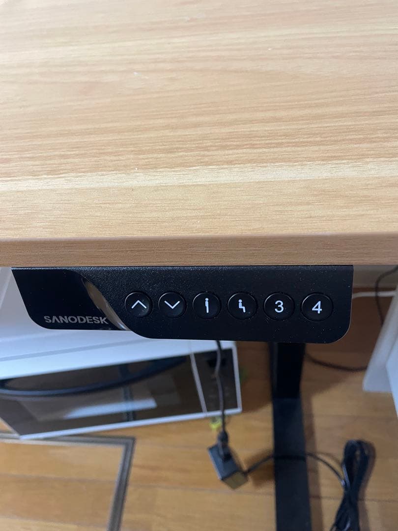【美品】SANODESK 電動昇降デスク メープル 幅120cm 机