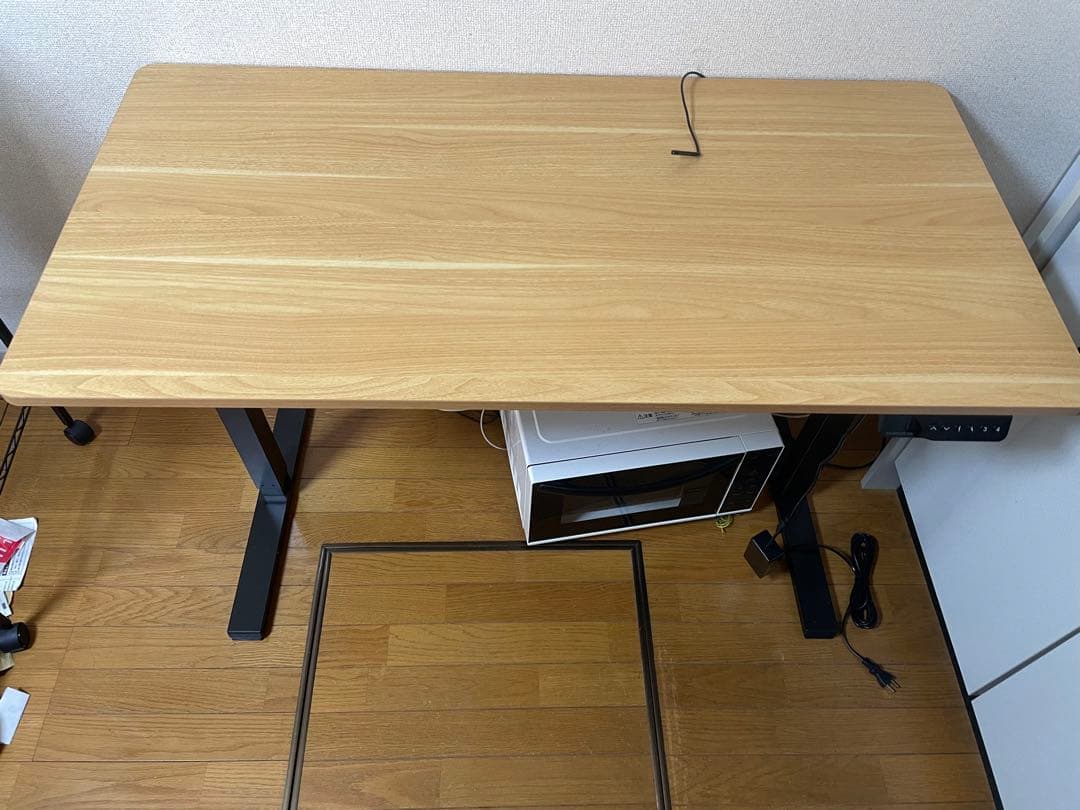 【美品】SANODESK 電動昇降デスク メープル 幅120cm 机