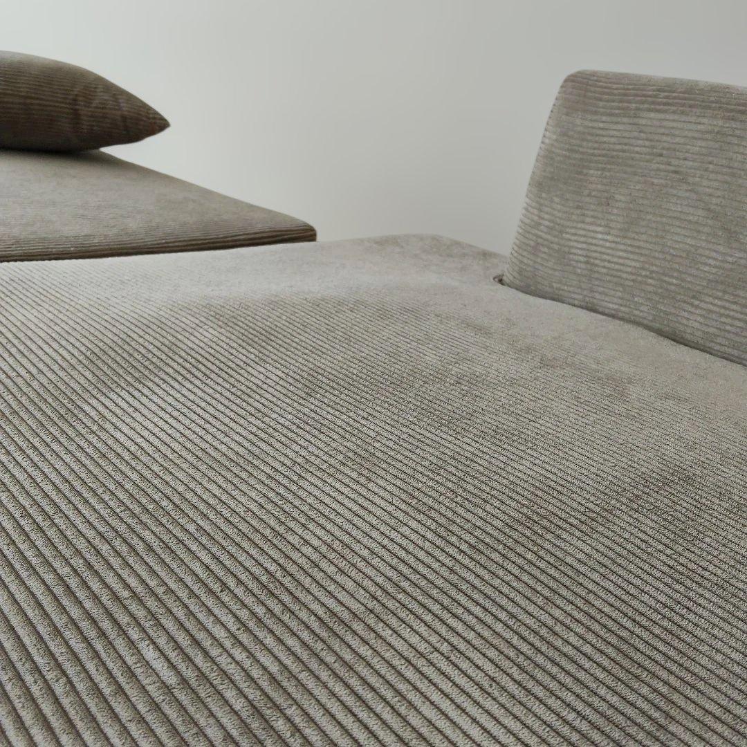 【引取限定】ニトリ　ベージュ コーデュロイ ソファベッド