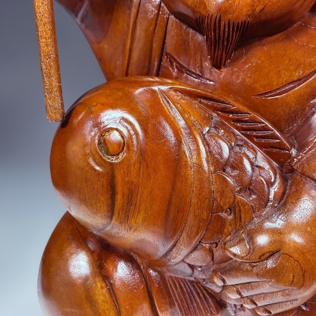 まーさん専用 『恵比寿』木彫一刀彫 高さ45cm 置物 商売繁盛