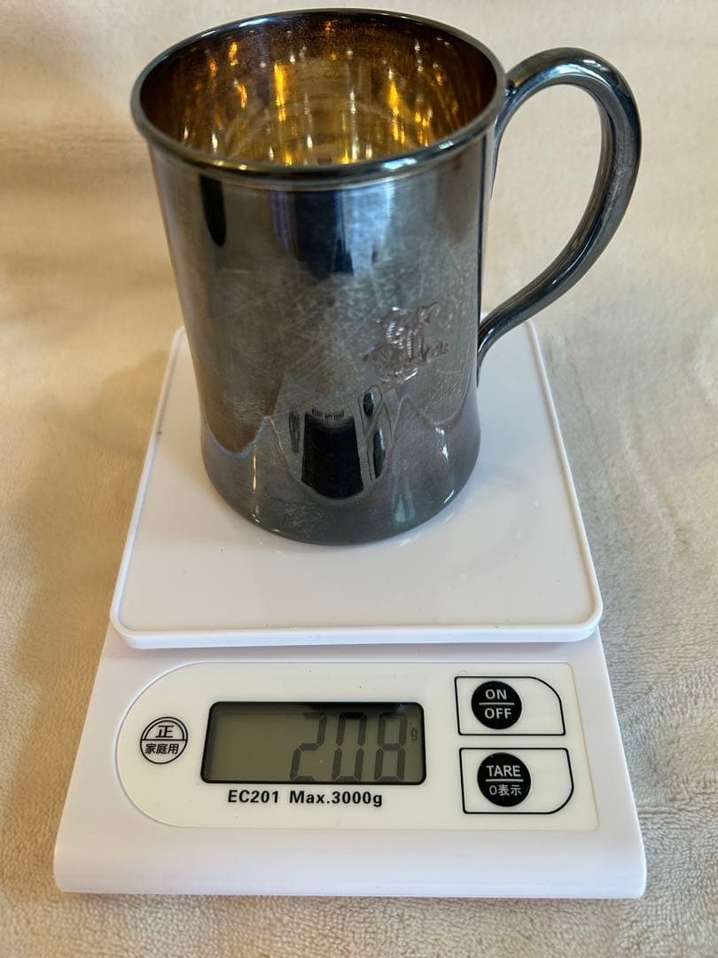 純銀製 マグカップ ペア SV1000 411g 銀座山崎　箱付き 完品