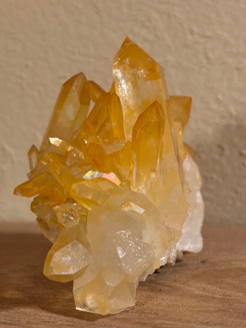 天然のオーラ　黄金の治癒者　ゴールデンヒーラー　水晶　クラスター　アーカンソー産