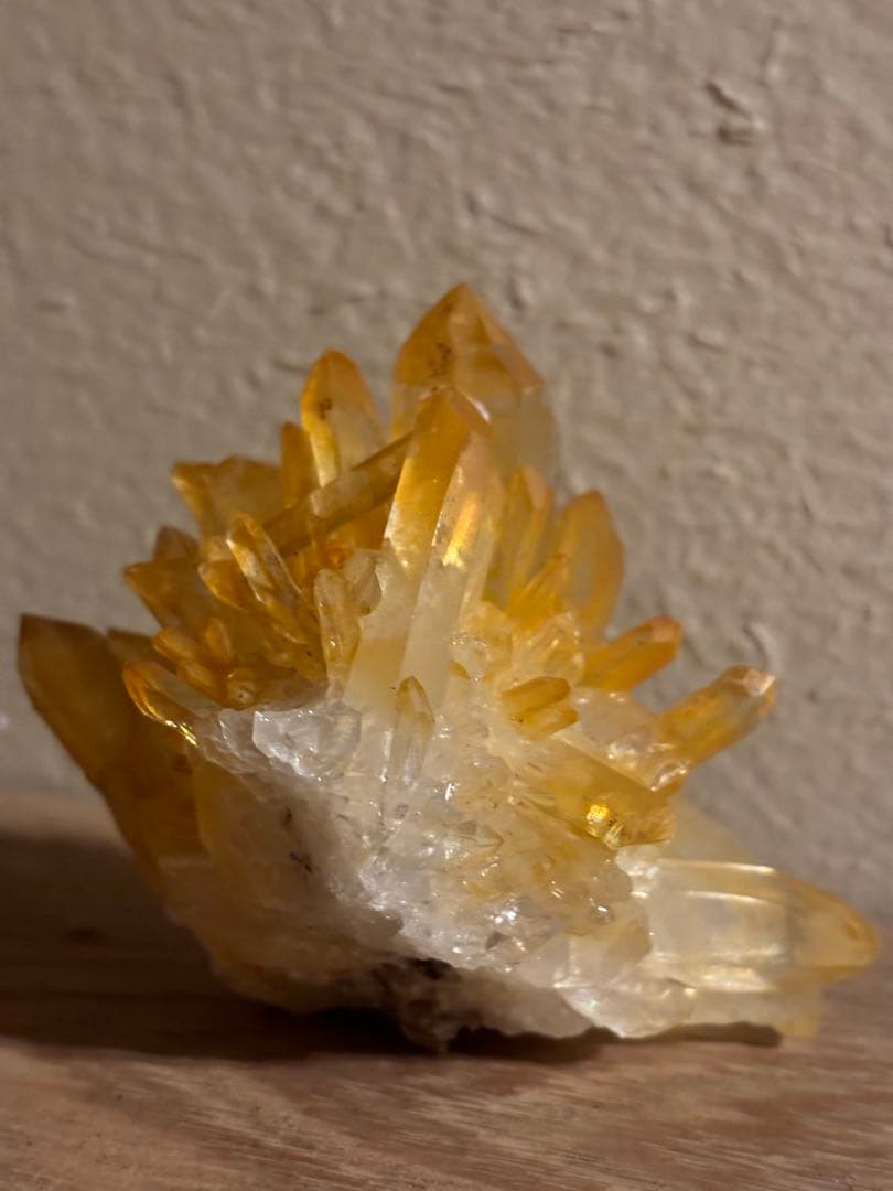 天然のオーラ　黄金の治癒者　ゴールデンヒーラー　水晶　クラスター　アーカンソー産