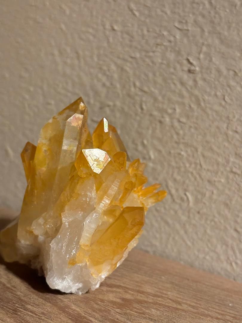 天然のオーラ　黄金の治癒者　ゴールデンヒーラー　水晶　クラスター　アーカンソー産