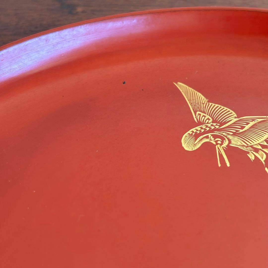 輪島塗 漆器 平皿 伝統工芸 鶴亀 - メルカリ