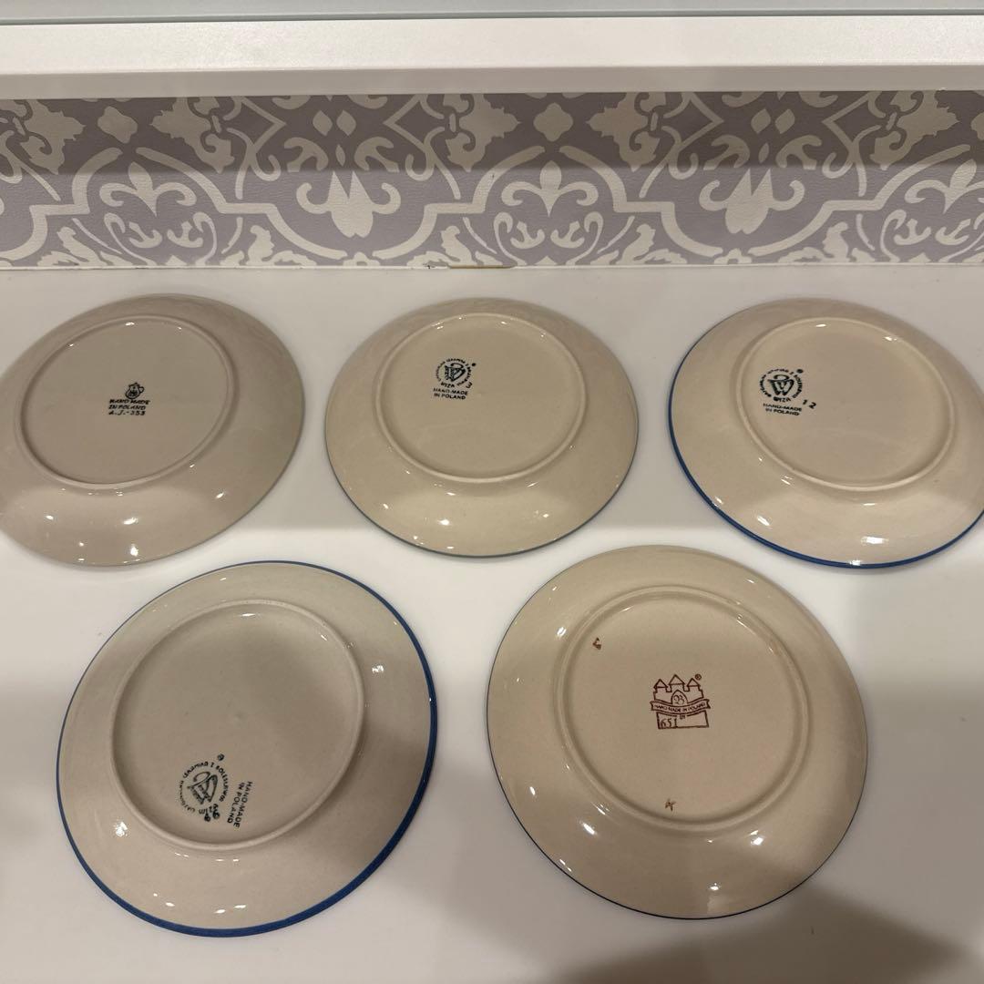 ポーリッシュポタリー　お皿　5枚セット