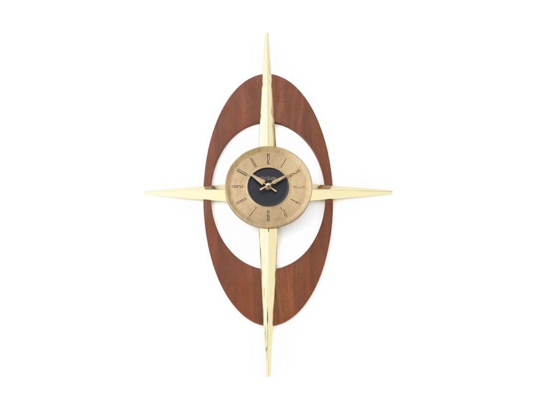 ミッドセンチュリー　レトロフューチャー　掛け時計