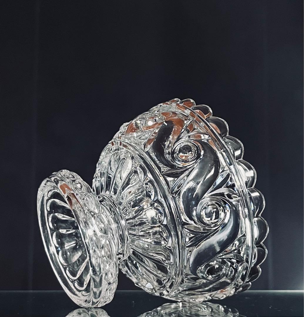 BACCARAT バカラ/※ルッセ 蓋物 キャンディーボックス クリスタル