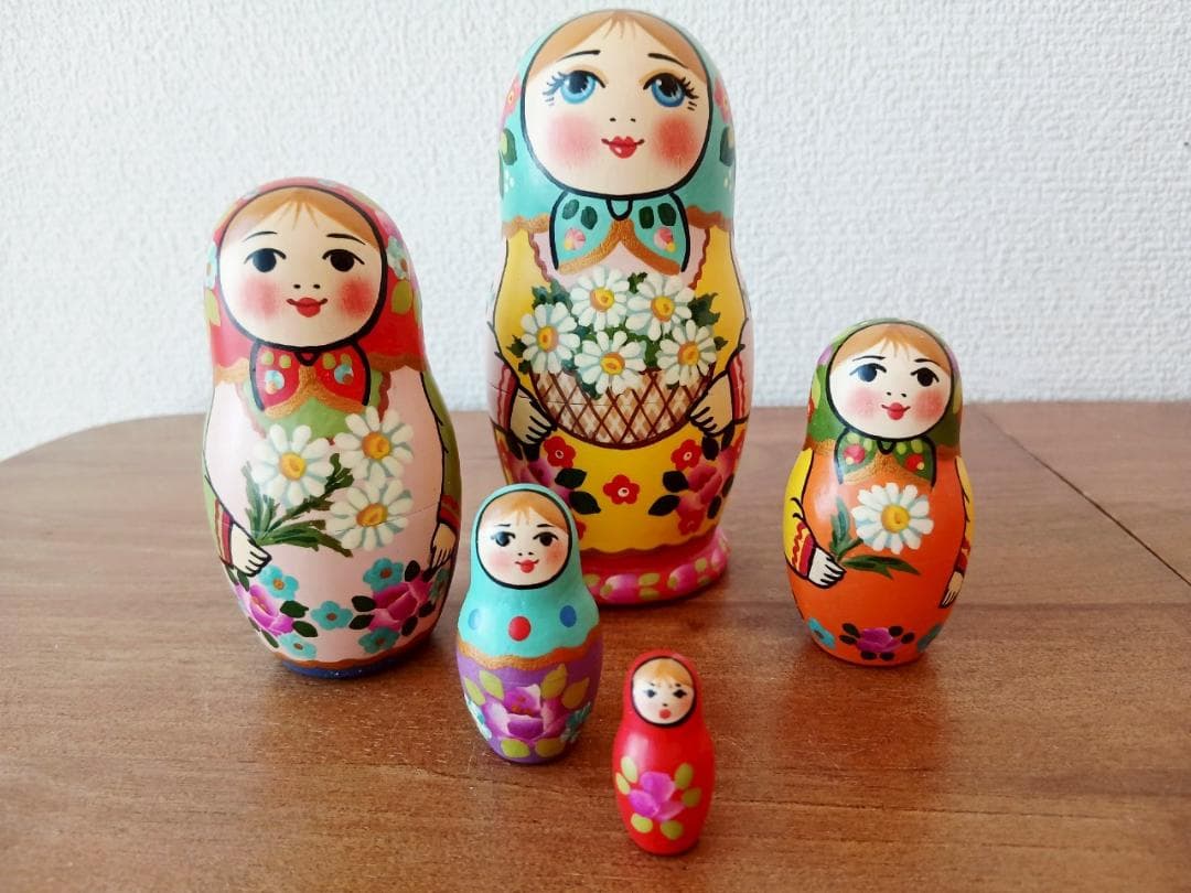 【LYH149】北欧ロシア雑貨 リューバ作のマトリョーシカ　ラマーシカ