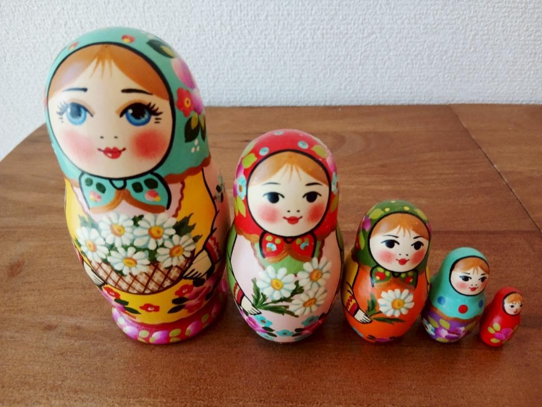 【LYH149】北欧ロシア雑貨 リューバ作のマトリョーシカ　ラマーシカ